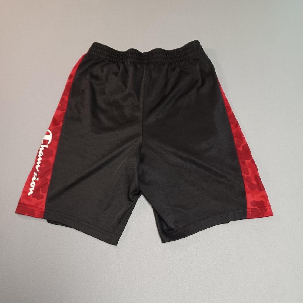 Champion Boys Black Red Camo Athletic Basketball Shorts Size 14/16 L 0777CB
